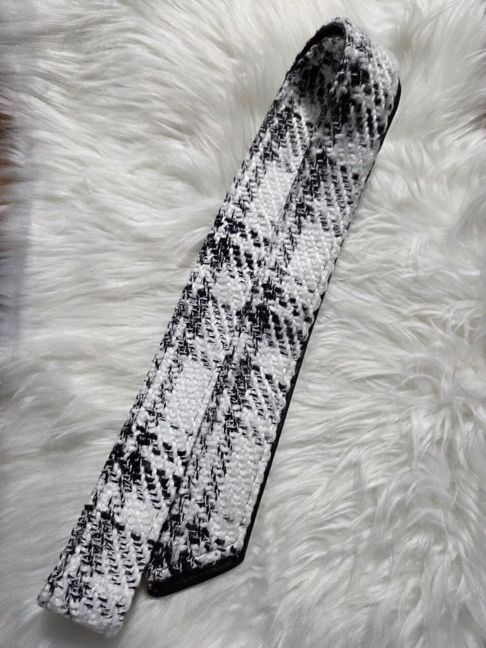 Black & White Tie Belt